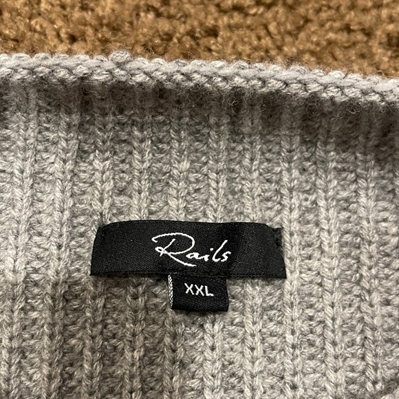 RAILS Claudia Mock Neck Striped Wool-blend Sweater - Picture 6 of 8